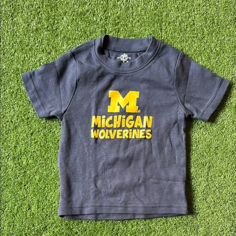 Michigan Wolverines Blue and Yellow Short Sleeve Tee